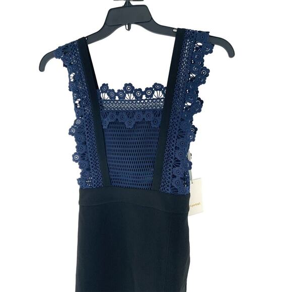 Self-Portrait Angelique Frilled Split Front Sculptured Midi Dress Women's Size 0 - Picture 6 of 10